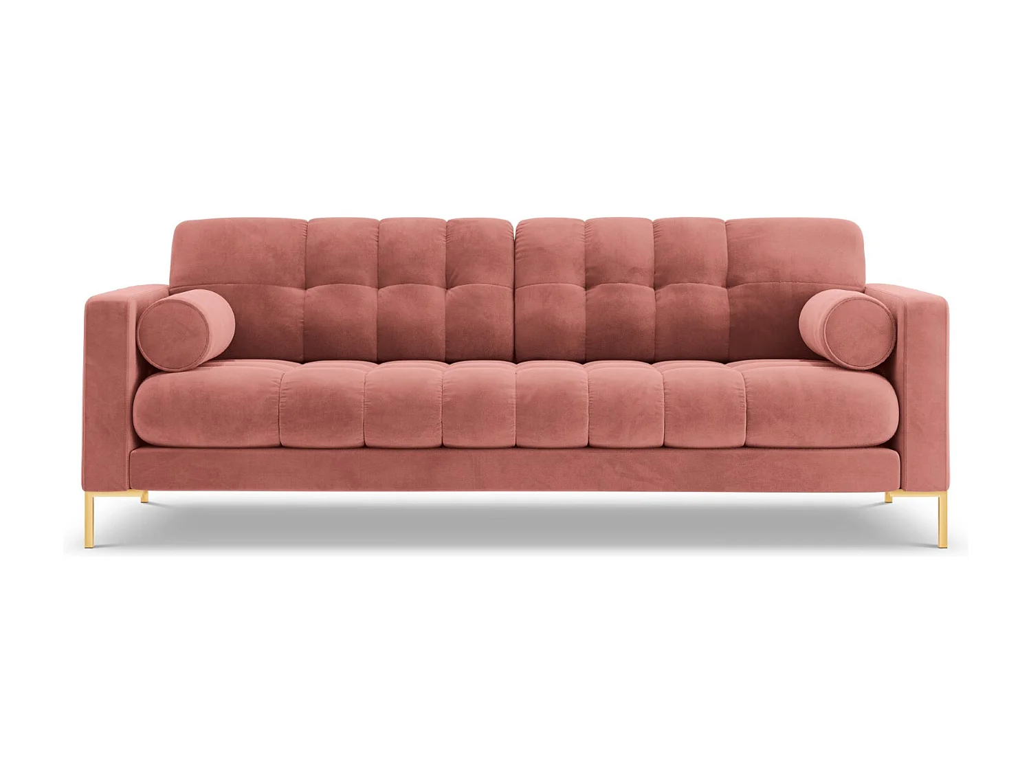 Cosmopolitan Design - Sofa, "Bali" 4 miejsca welur, róż - 217x92x75cm 3744047 - obrazek 1