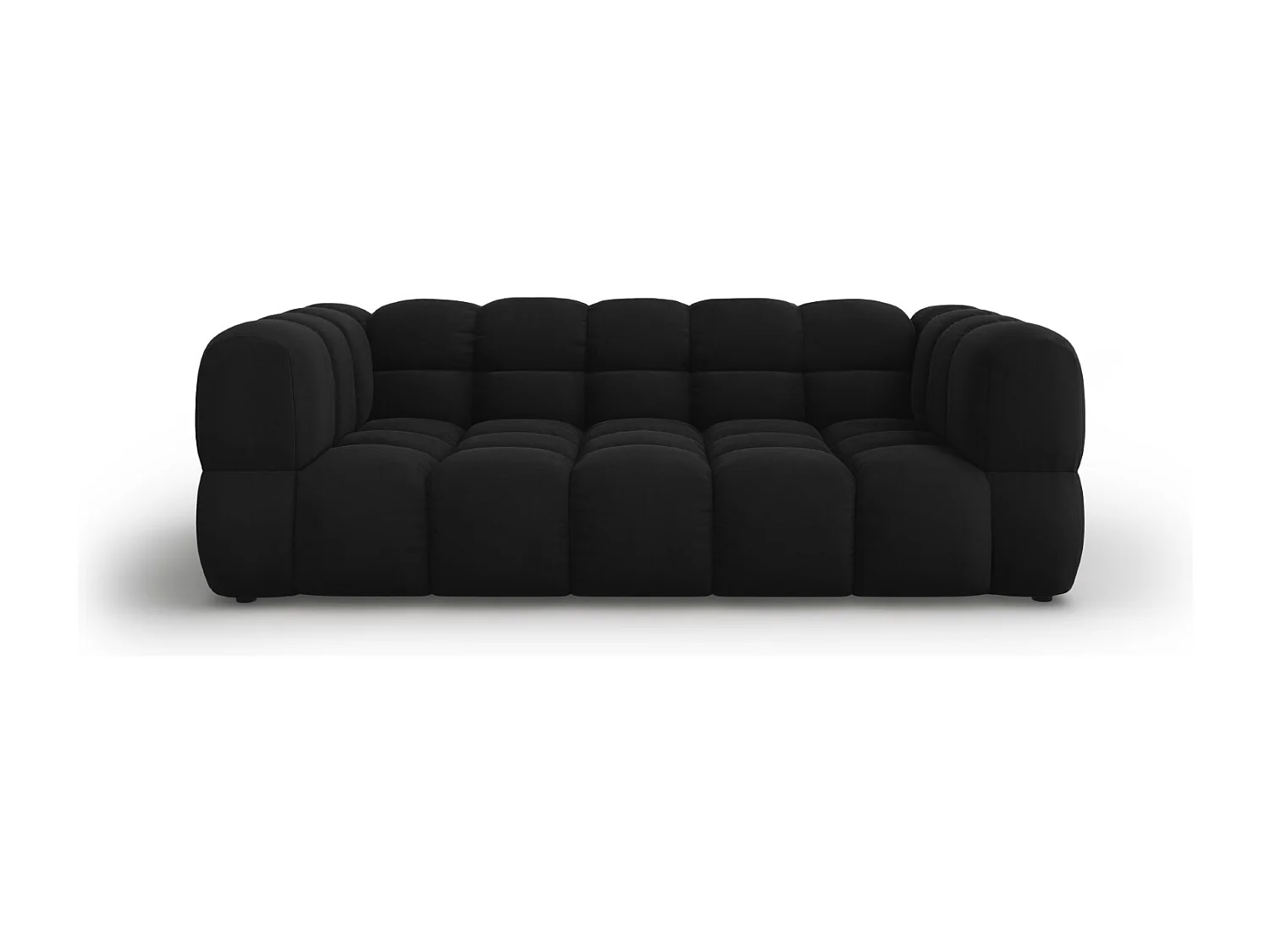 Cosmopolitan Design - Sofa, "Sky" 3 miejsca welur, czarny - 214x102x75cm 3744070 - obrazek 1