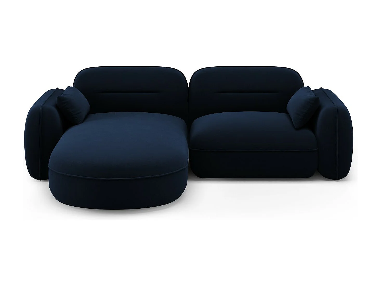 Cosmopolitan Design – Narożnik lewy panoramiczny, „Sydney” 3 miejsca welur, błękit królewski – 230x165x70cm 3744080