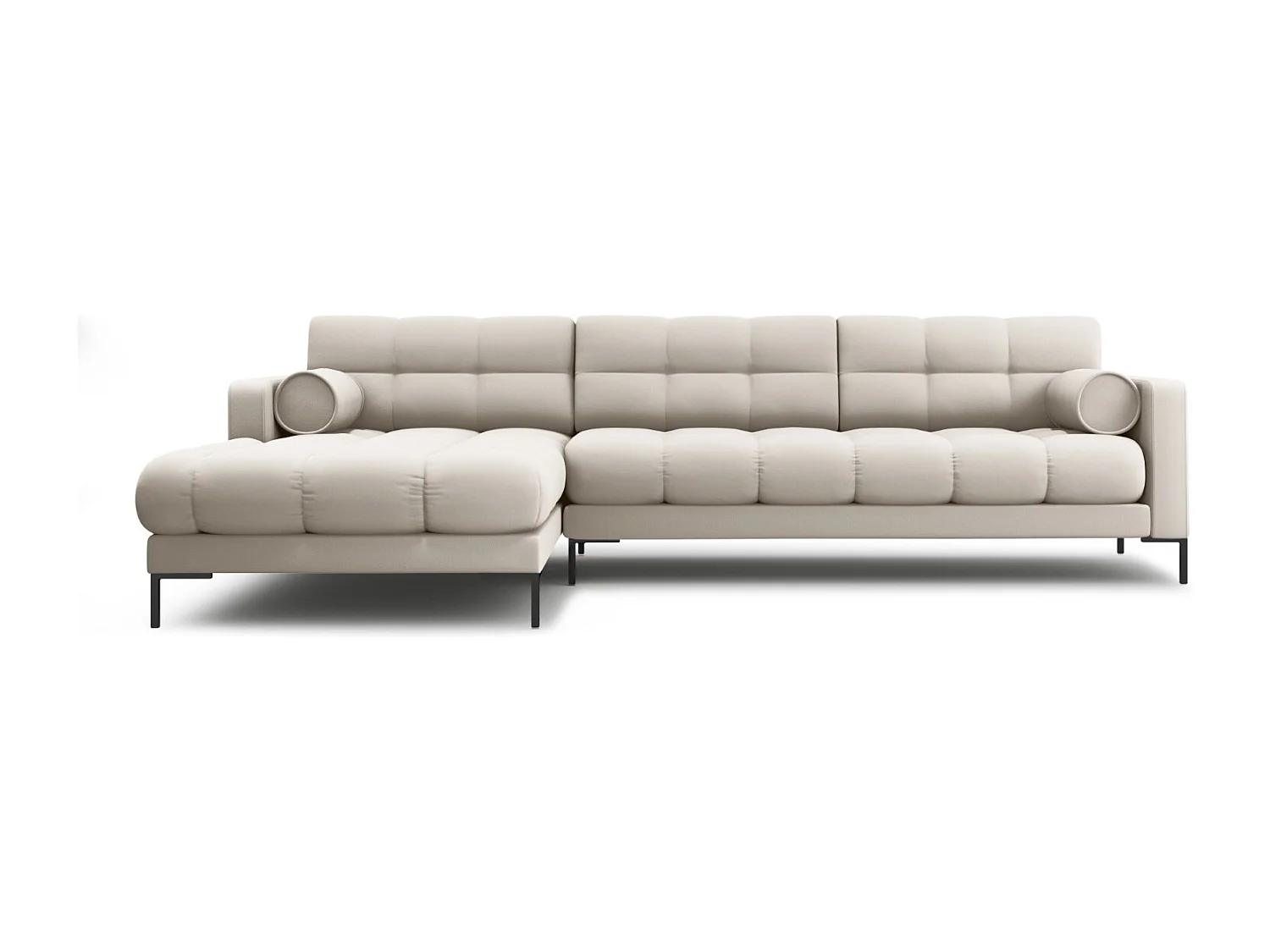 Cosmopolitan Design – Narożnik lewy, „Bali” 5 miejsc tkanina strukturalna, beż – 293x185x75cm 3744138