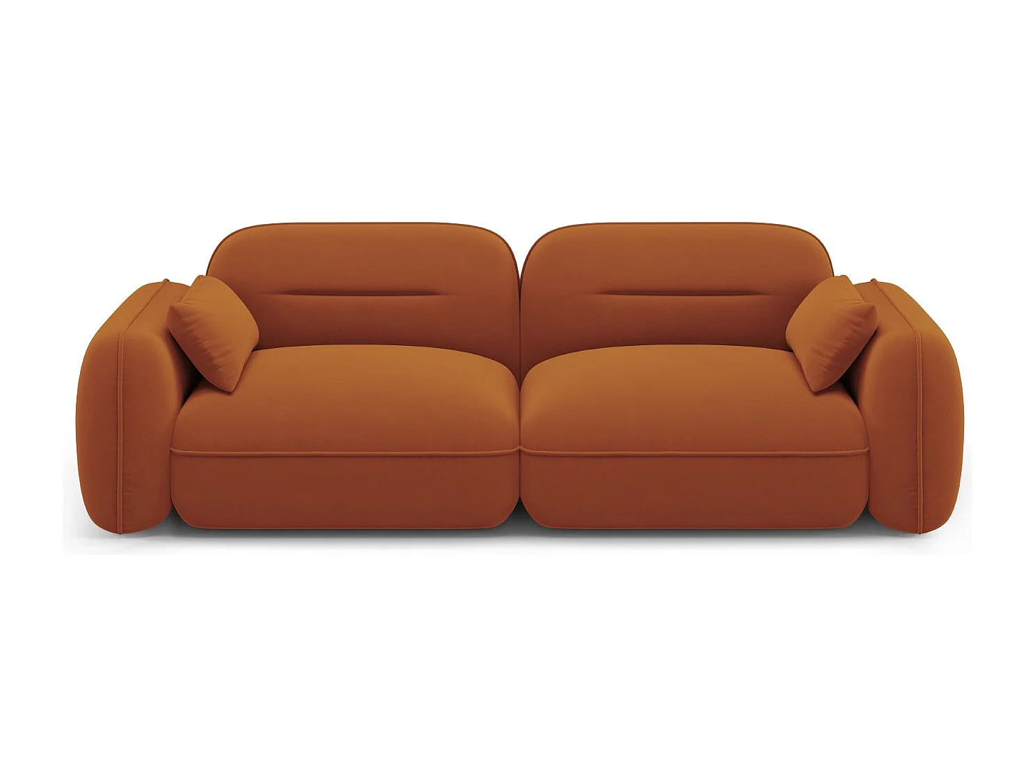Cosmopolitan Design - Sofa modułowa, "Sydney" 3 miejsca welur, terakota - 230x90x70cm 3744184 - obrazek 1