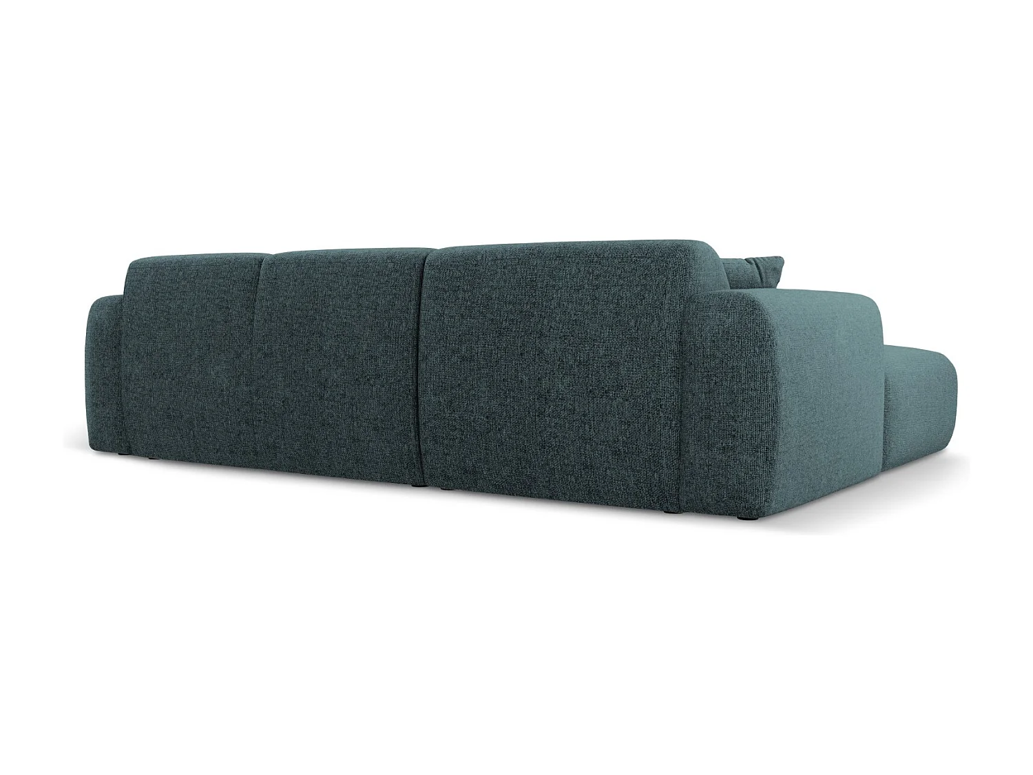 Cosmopolitan Design – Narożnik prawy, „Nolio” 4 miejsca szenil, petrol – 260x170x72cm 3744244