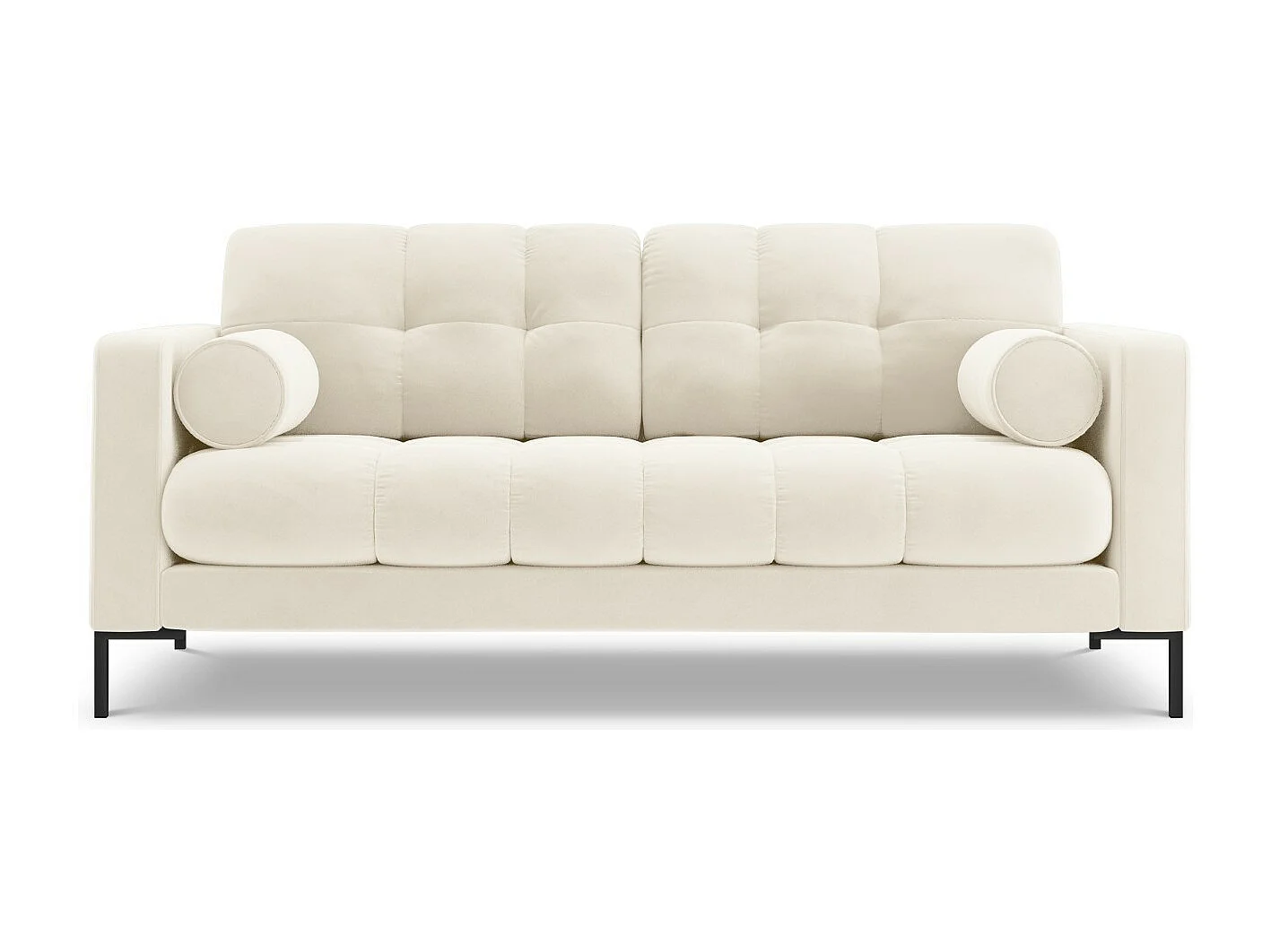 Cosmopolitan Design - Sofa, "Bali" 2 miejsca welur, beż jasny - 152x92x75cm 3744276 - obrazek 1