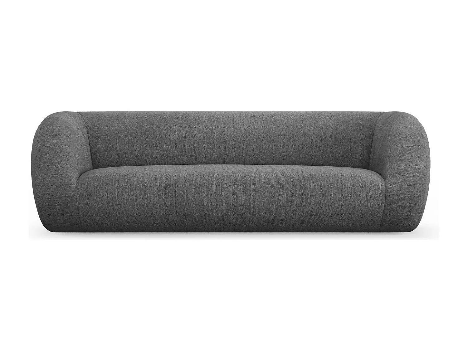 Cosmopolitan Design - Sofa, "Essen" 3 miejsca boucle, szary ciemny - 230x95x86cm 3744334 - obrazek 1