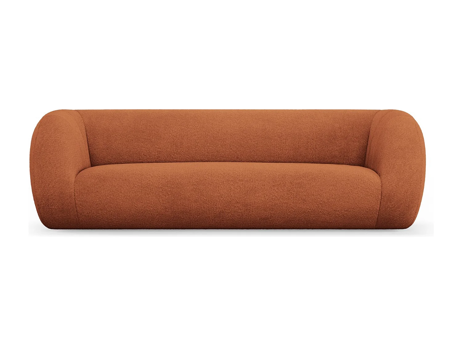 Cosmopolitan Design - Sofa, "Essen" 3 miejsca boucle, brązowy - 230x95x86cm 3744351 - obrazek 1