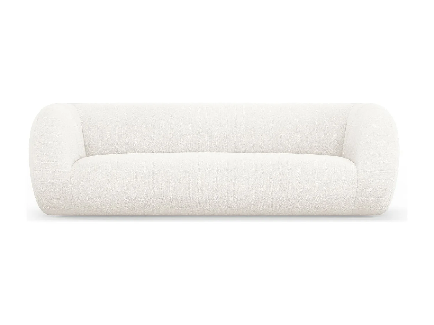Cosmopolitan Design - Sofa, "Essen" 3 miejsca boucle, biały - 230x95x86cm 3744392 - obrazek 1