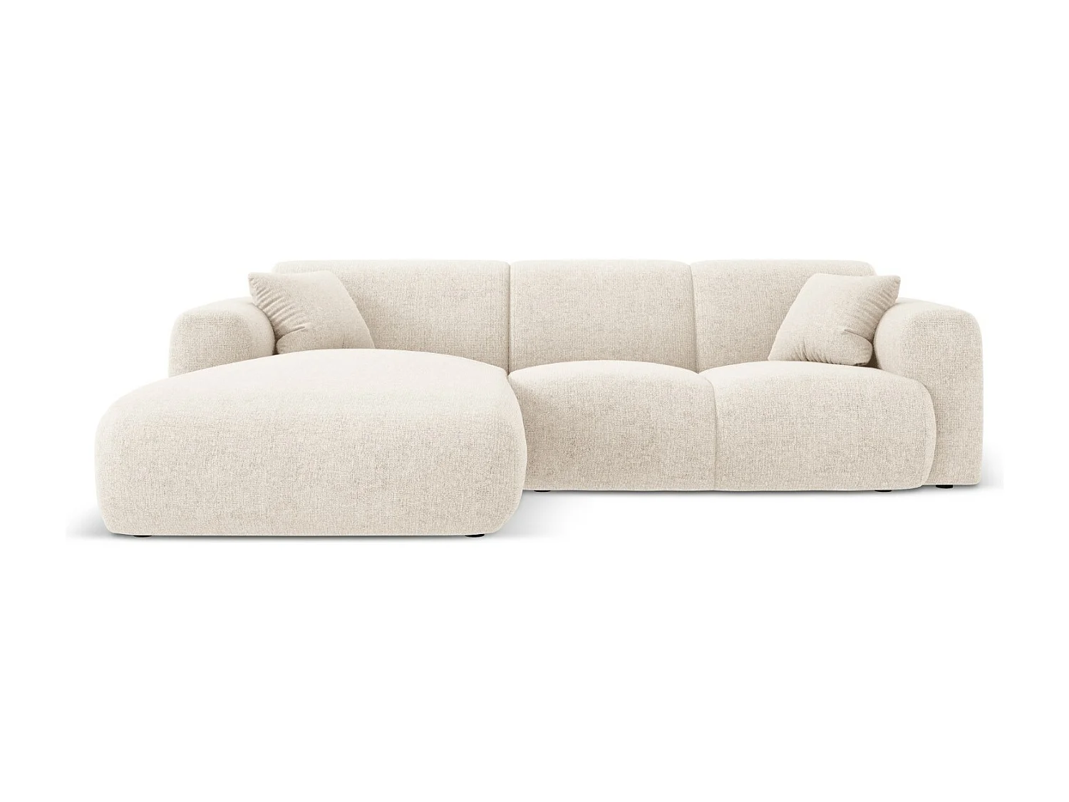 Cosmopolitan Design - Narożnik lewy, "Nolio" 4 miejsca szenil, beż jasny - 260x170x72cm 3744421 - obrazek 1