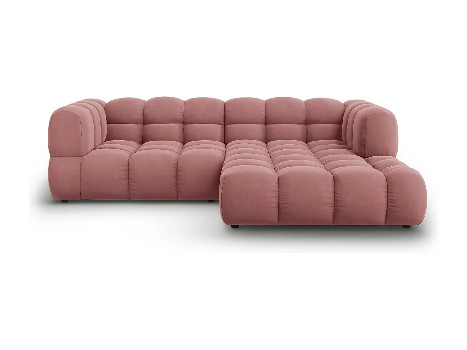 Cosmopolitan Design - Narożnik prawy panoramiczny, "Sky" 3 miejsca welur, łosoś - 244x162x75cm 3744486 - obrazek 1