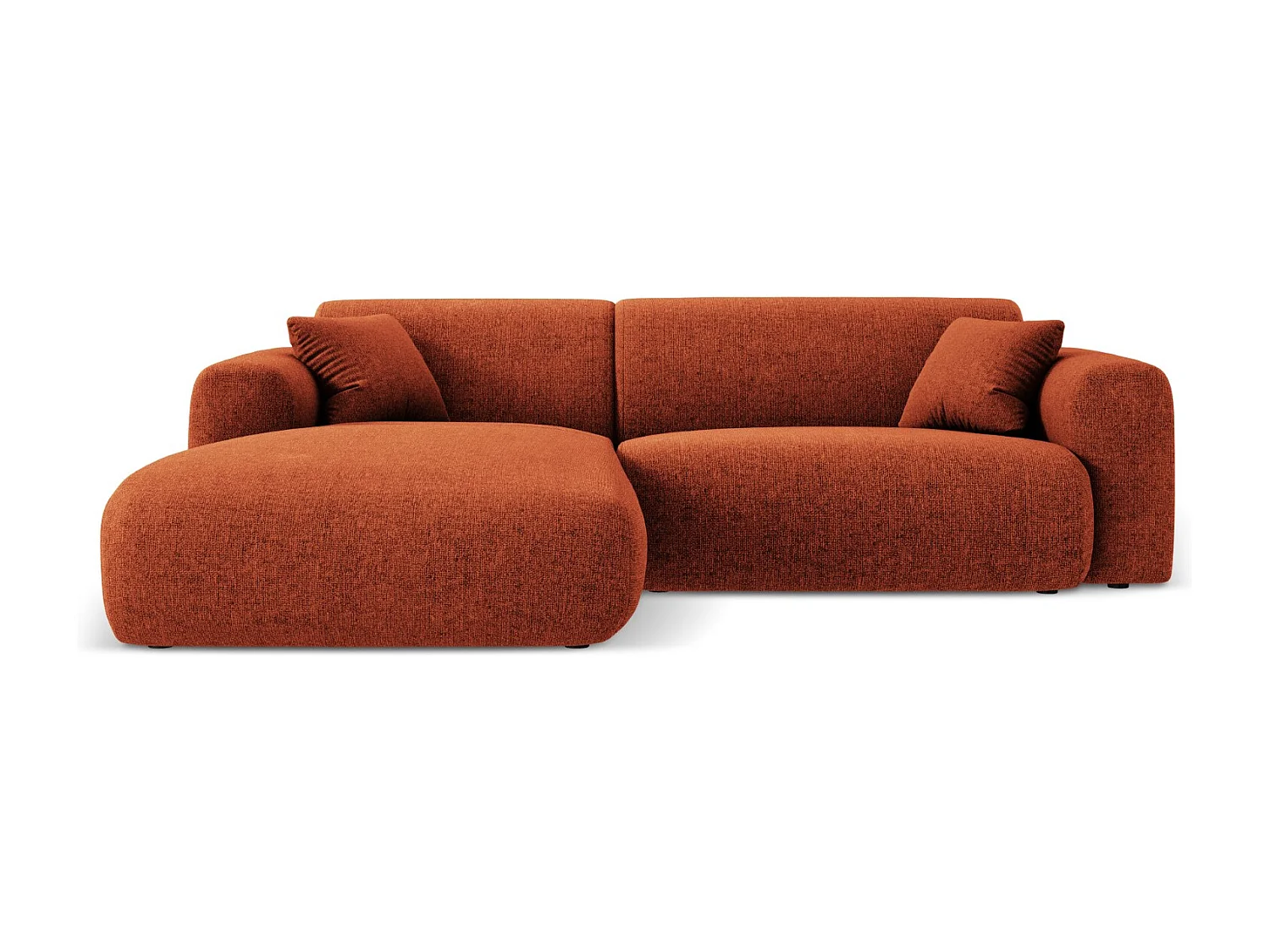 Cosmopolitan Design - Narożnik lewy, "Nolio" 4 miejsca szenil, terakota - 235x170x72cm 3744511 - obrazek 1