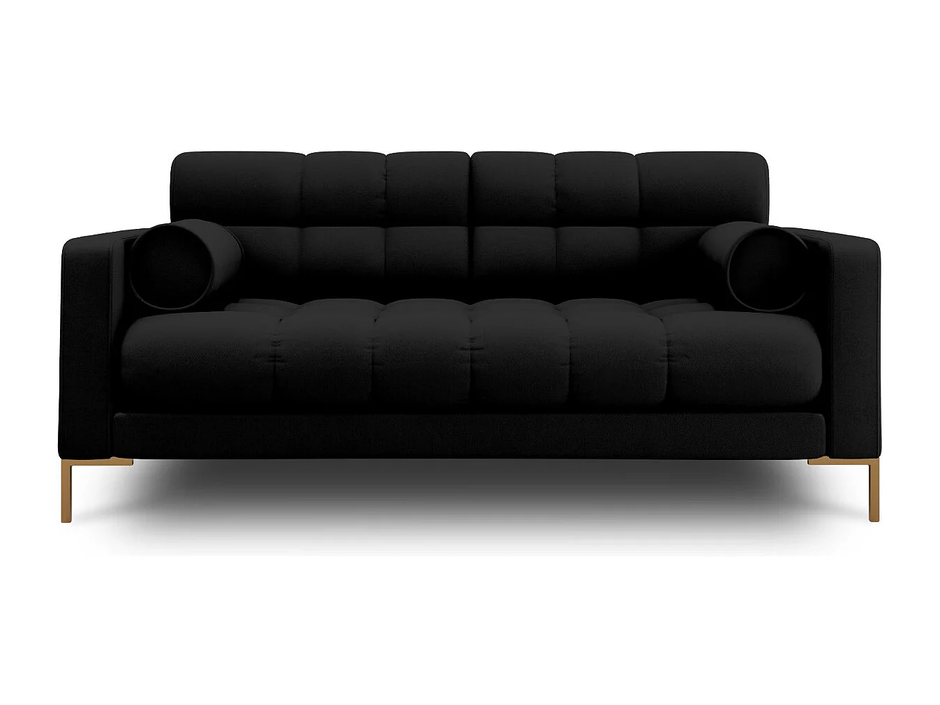 Cosmopolitan Design - Sofa, "Bali" 2 miejsca tkanina strukturalna, czarny - 152x92x75cm 3744521 - obrazek 1