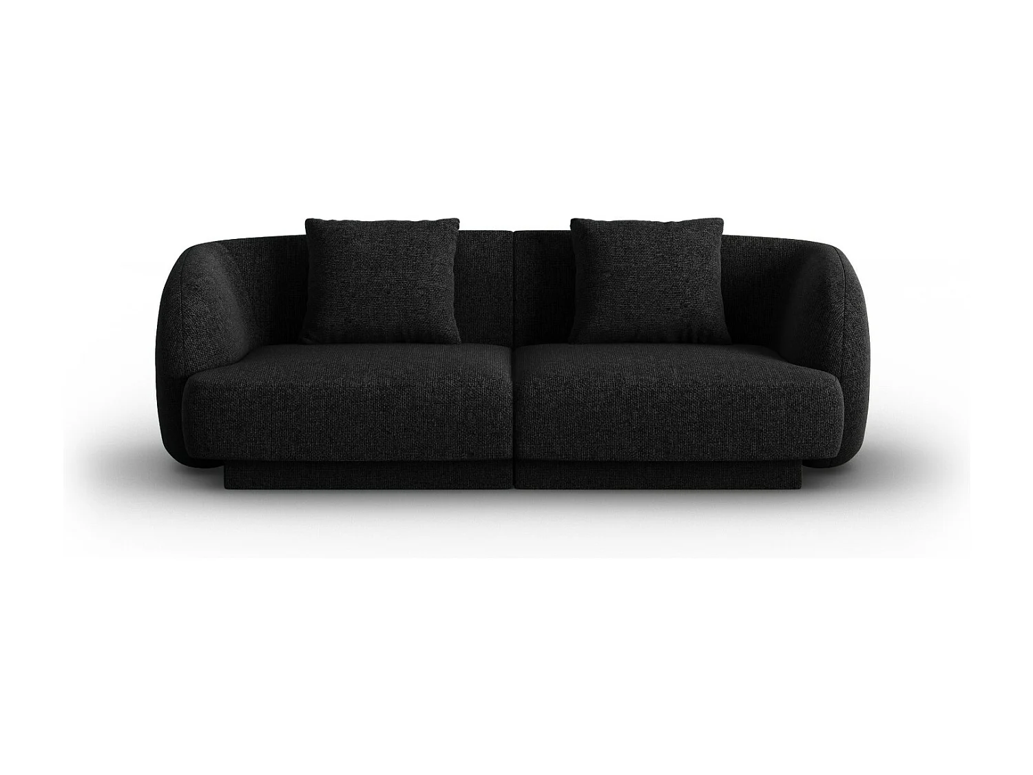 Cosmopolitan Design - Sofa, "Tulum" 2 miejsca szenil, czarny - 180x90x70cm 3744551 - obrazek 1