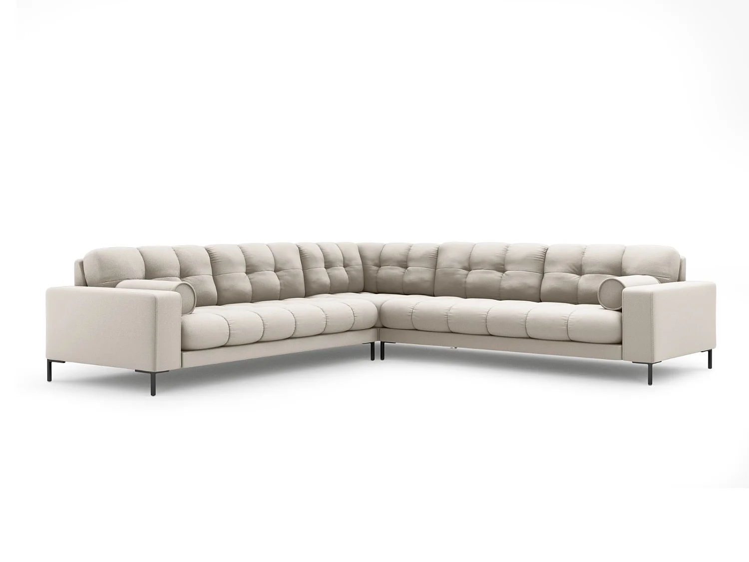 Cosmopolitan Design - Narożnik symetryczny, "Bali" 6 miejsc tkanina strukturalna, beż - 256x256x75cm 3744572 - obrazek 1