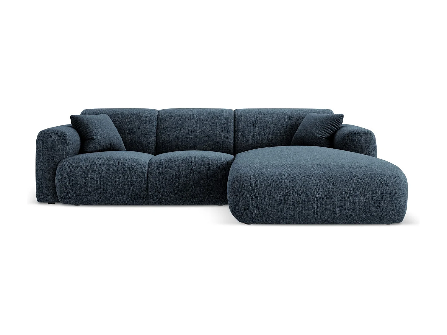 Cosmopolitan Design – Narożnik prawy, „Nolio” 4 miejsca szenil, błękit królewski – 260x170x72cm 3744721