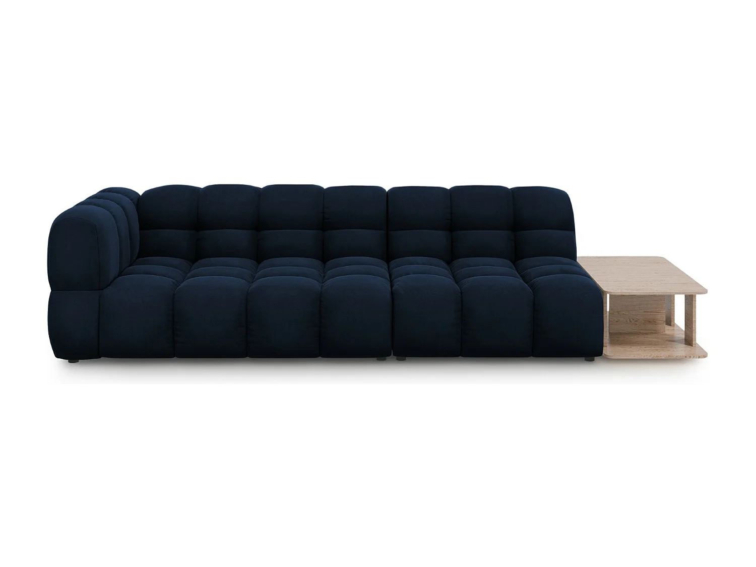 Cosmopolitan Design - Sofa modułowa bok prawy, "Sky" 4 miejsca welur, błękit królewski - 297x102x75cm 3744780 - obrazek 1