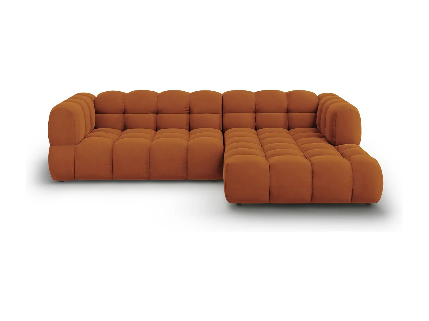 Cosmopolitan Design - Narożnik prawy panoramiczny, "Sky" 4 miejsca welur, terakota - 272x162x75cm 3744794 - obrazek 1