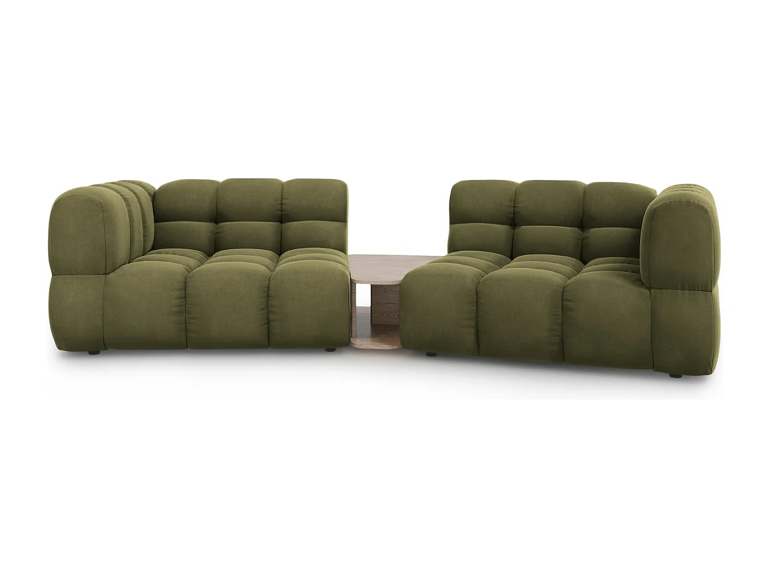 Cosmopolitan Design - Sofa modułowa, "Sky" 2 miejsca welur, zielony jasny - 280x148x75cm 3744830 - obrazek 1