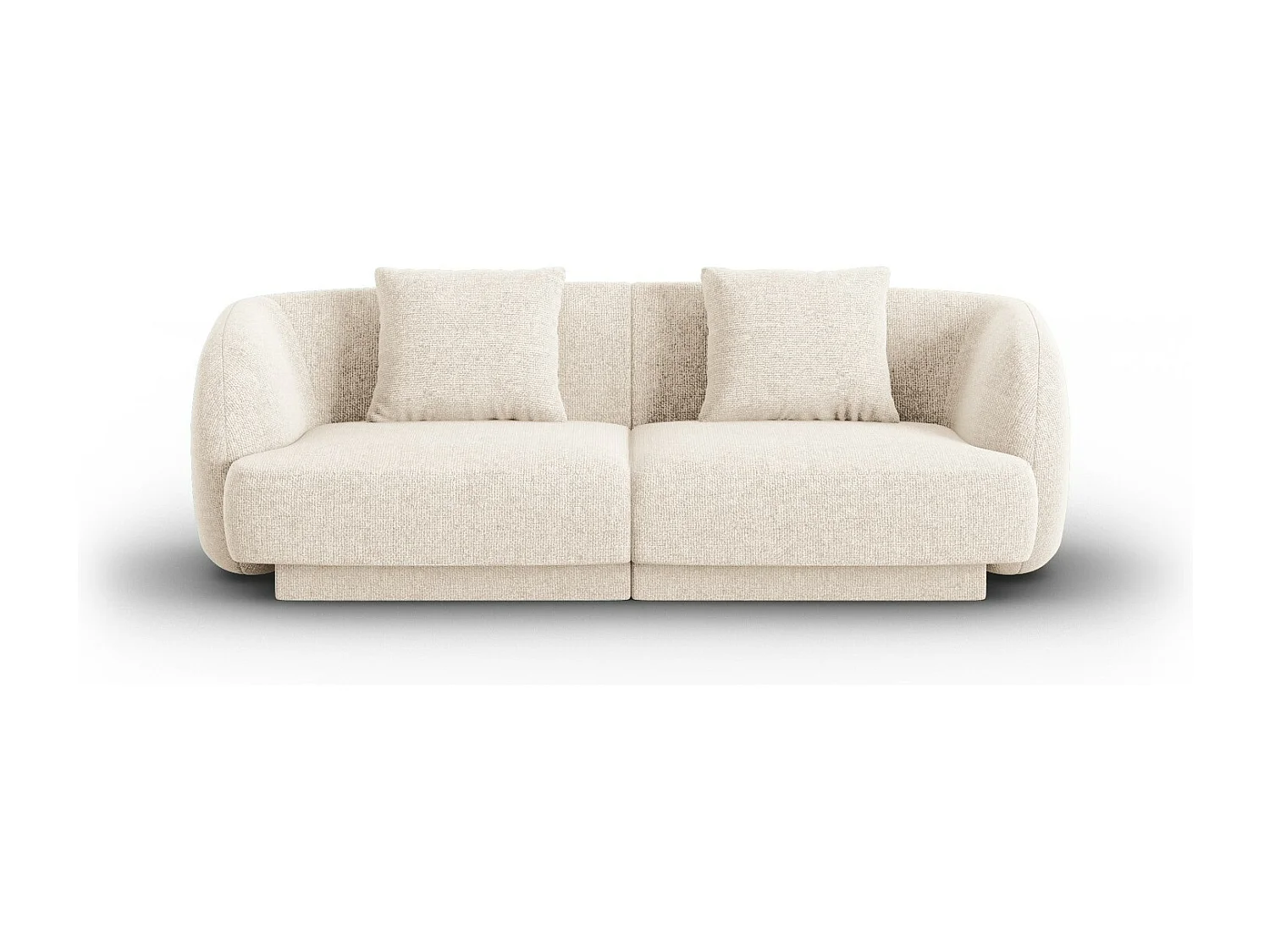 Cosmopolitan Design - Sofa, "Tulum" 2 miejsca szenil, beż jasny - 180x90x70cm 3744862 - obrazek 1