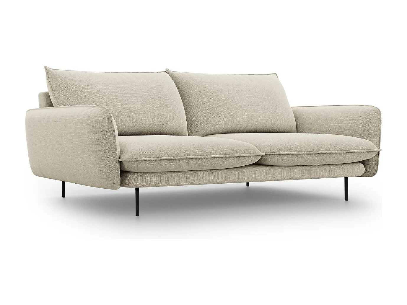 Cosmopolitan Design - Sofa, "Vienna" 4 miejsca tkanina strukturalna, beż - 230x92x95cm 3744884 - obrazek 1