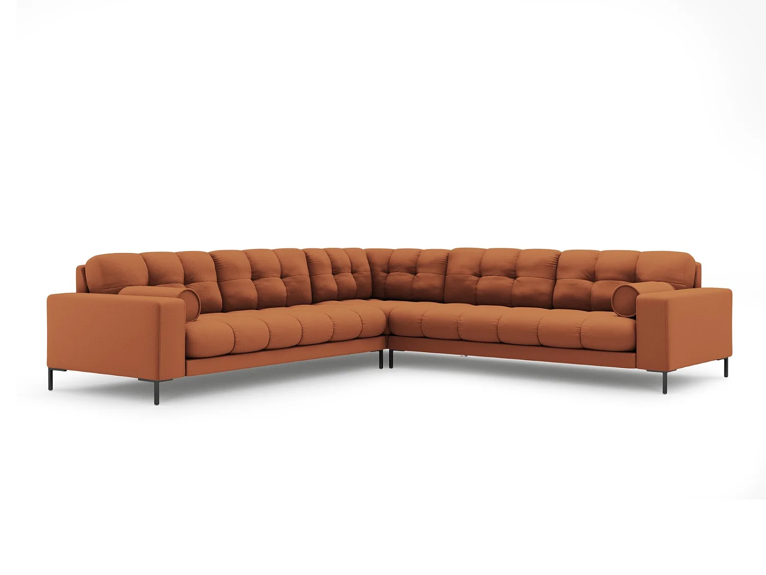 Cosmopolitan Design - Narożnik symetryczny, "Bali" 6 miejsc tkanina strukturalna, cegła - 256x256x75cm 3744914 - obrazek 1