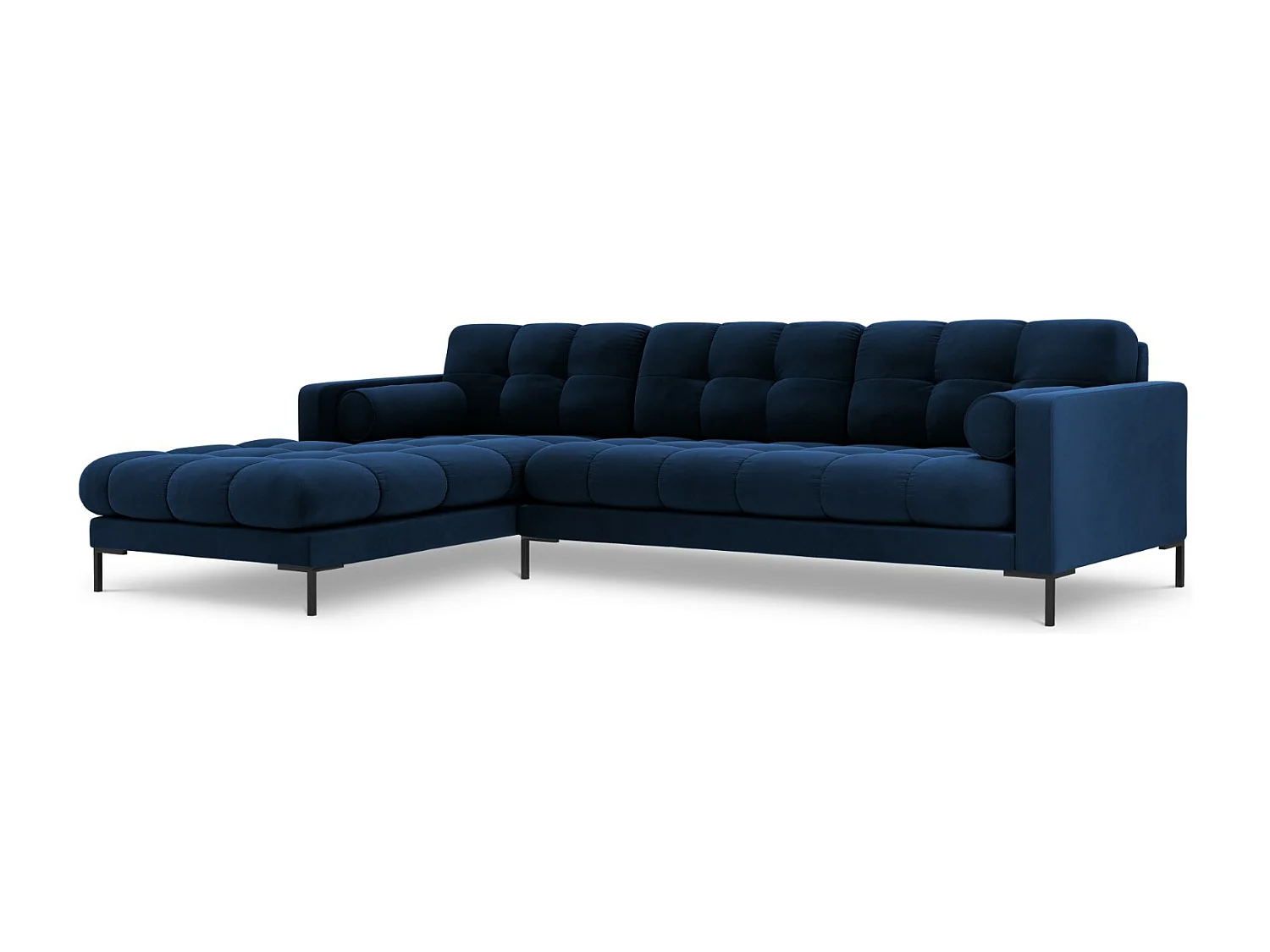 Cosmopolitan Design - Narożnik lewy, "Bali" 5 miejsc welur, błękit królewski - 293x185x75cm 3744975 - obrazek 1