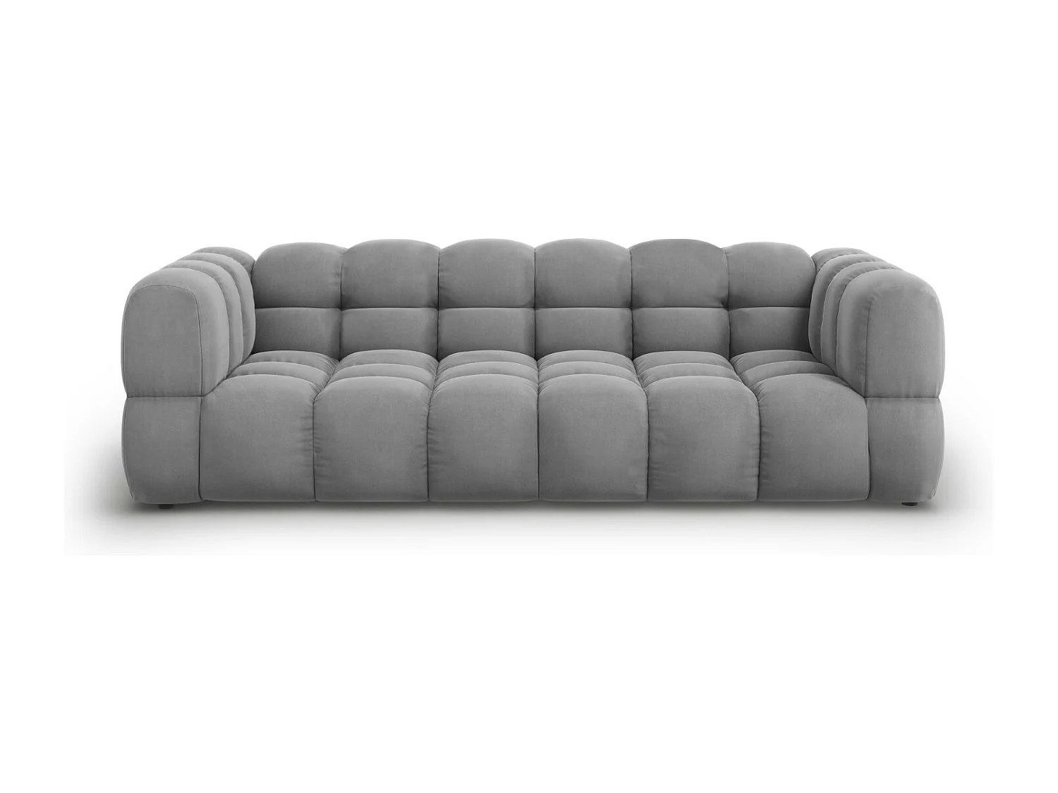 Cosmopolitan Design - Sofa modułowa, "Sky" 4 miejsca welur, szary jasny - 244x102x75cm 3744989 - obrazek 1