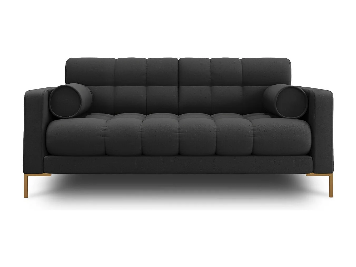 Cosmopolitan Design - Sofa, "Bali" 2 miejsca tkanina strukturalna, szary ciemny - 152x92x75cm 3745025 - obrazek 1