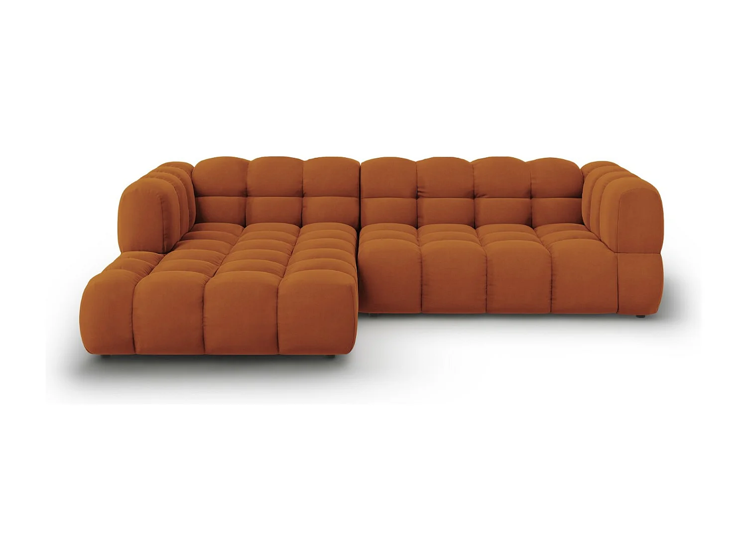 Cosmopolitan Design – Narożnik lewy panoramiczny, „Sky” 4 miejsca welur, terakota – 272x162x75cm 3745029