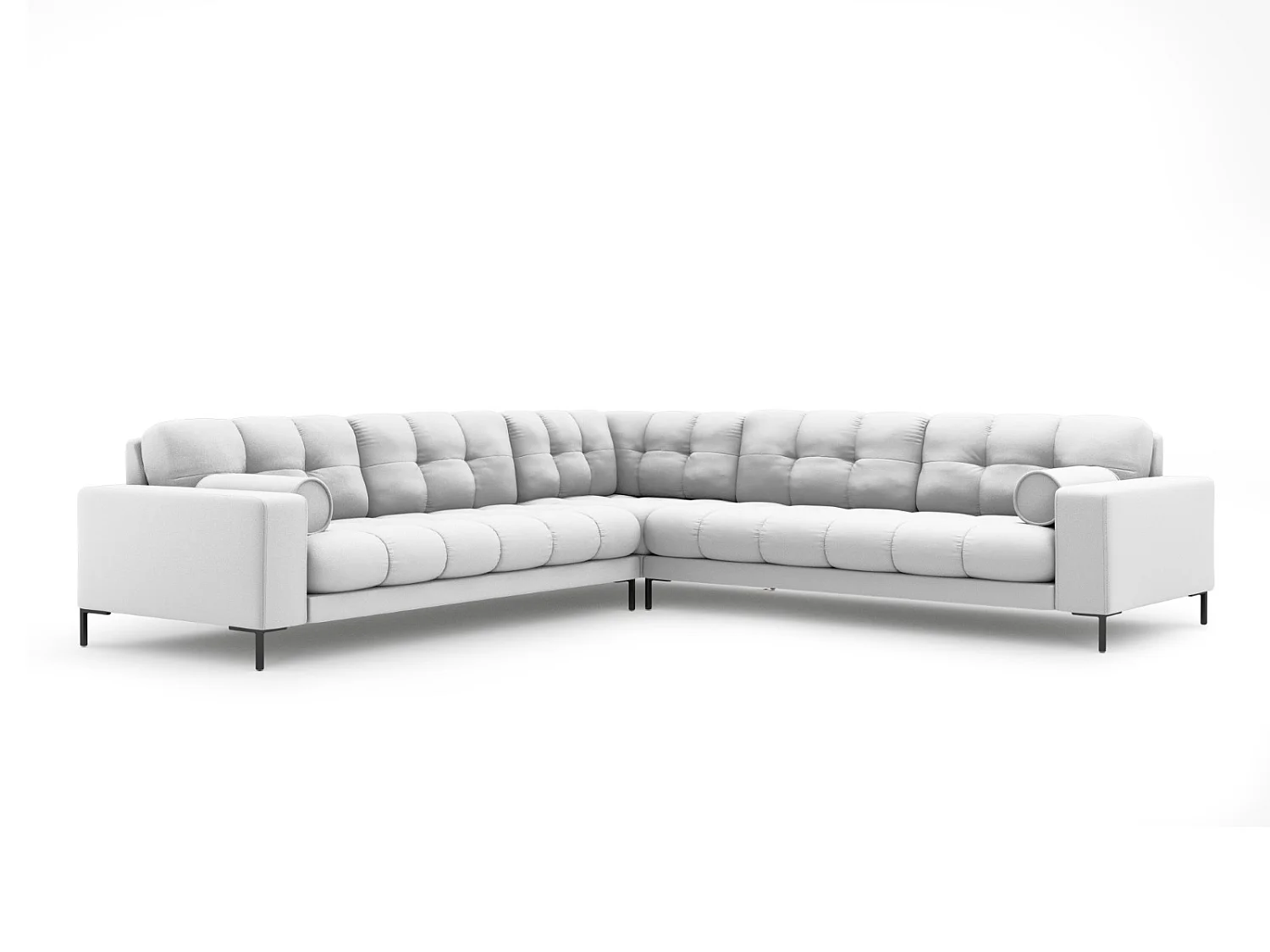 Cosmopolitan Design - Narożnik symetryczny, "Bali" 6 miejsc tkanina strukturalna, szary jasny - 256x256x75cm 3745034 - obrazek 1