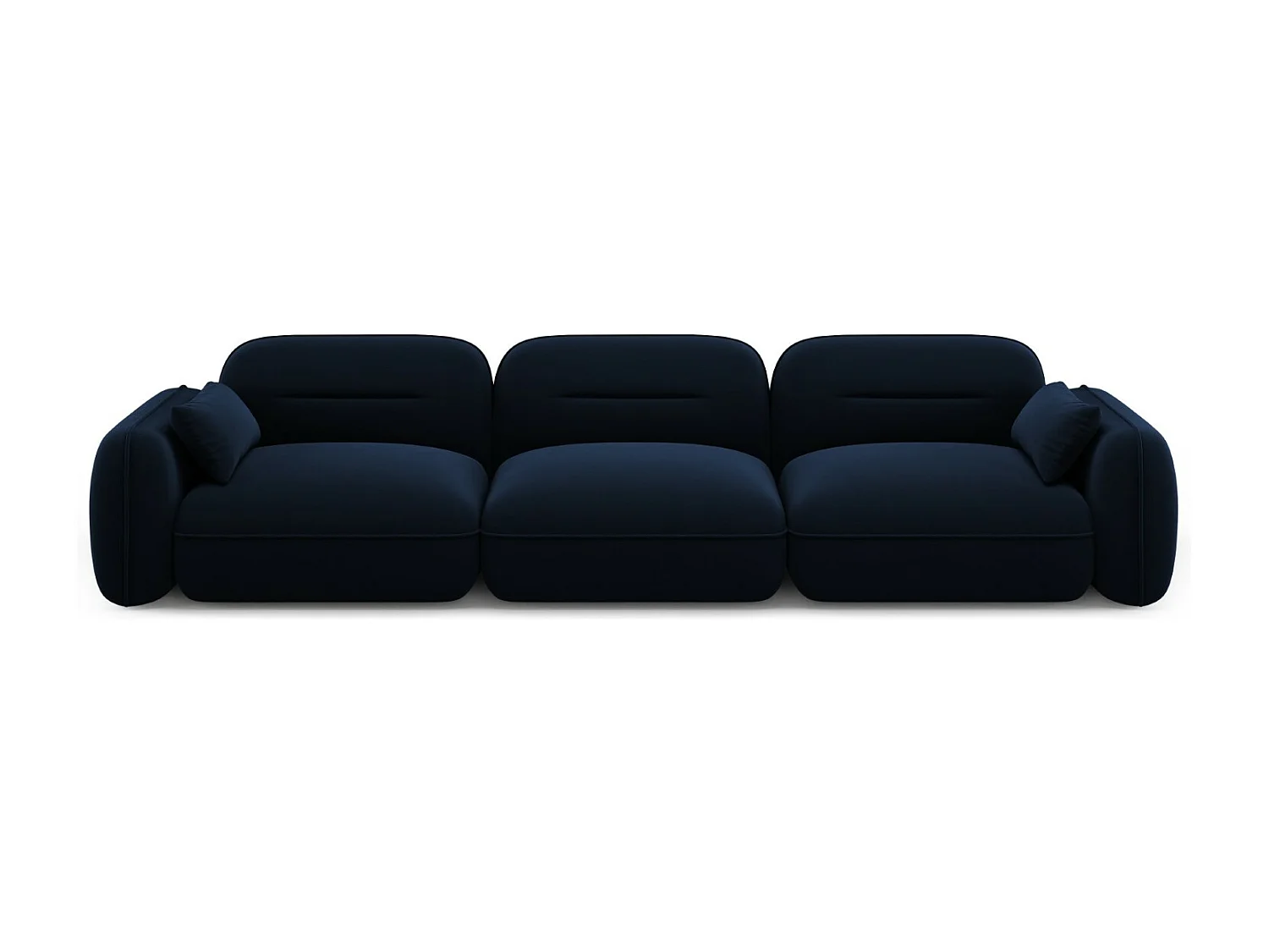 Cosmopolitan Design - Sofa modułowa, "Sydney" 4 miejsca welur, błękit królewski - 320x90x70cm 3745042 - obrazek 1