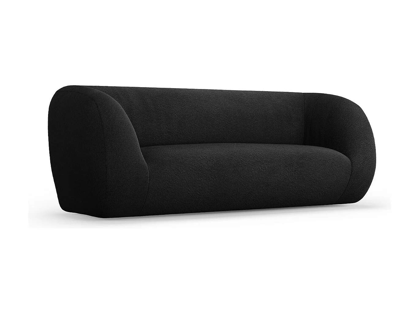 Cosmopolitan Design - Sofa, "Essen" 2 miejsca boucle, czarny - 210x95x86cm 3745058 - obrazek 1