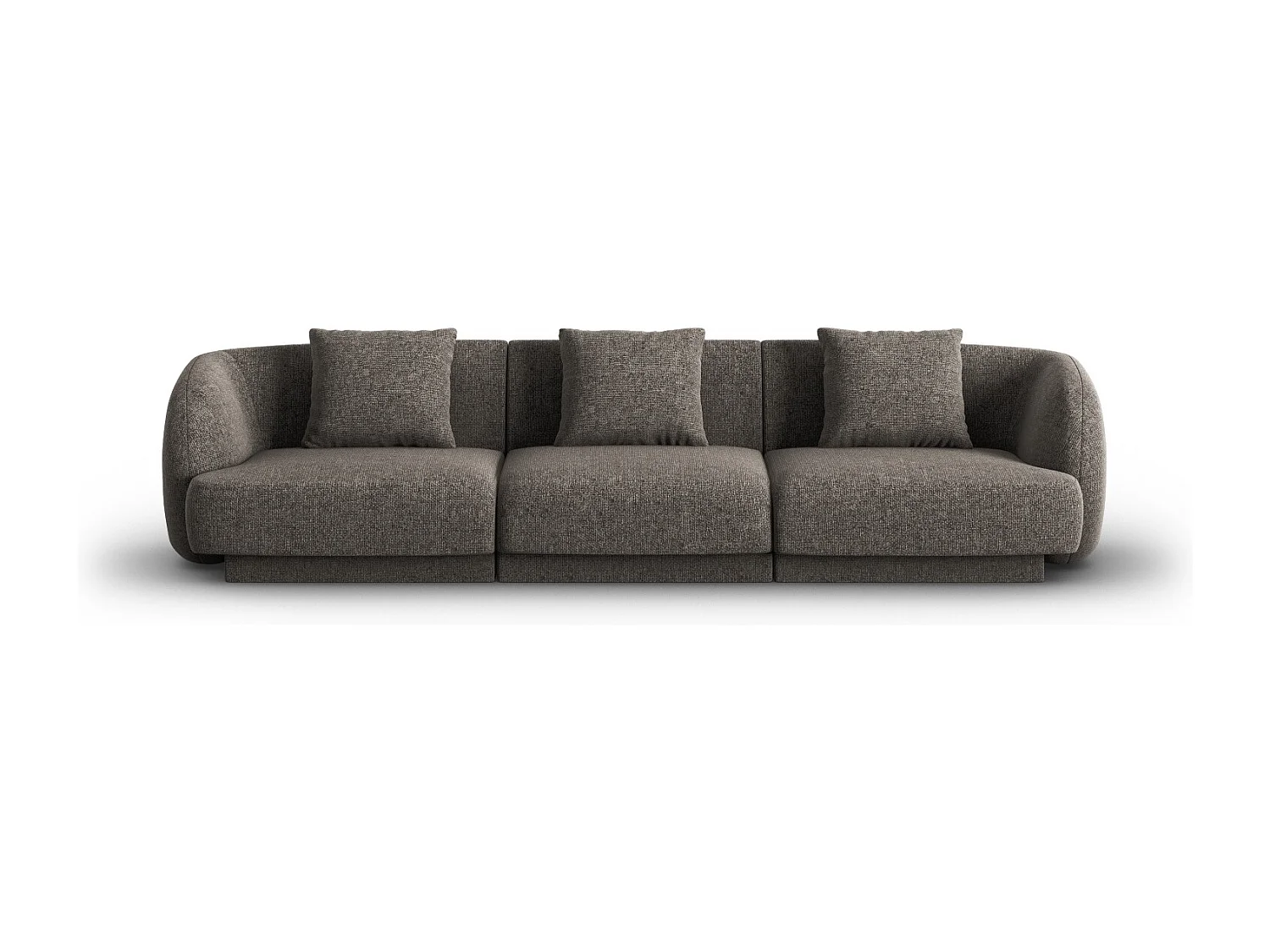 Cosmopolitan Design - Sofa, "Tulum" 3 miejsca szenil, szary - 255x90x70cm 3745079 - obrazek 1