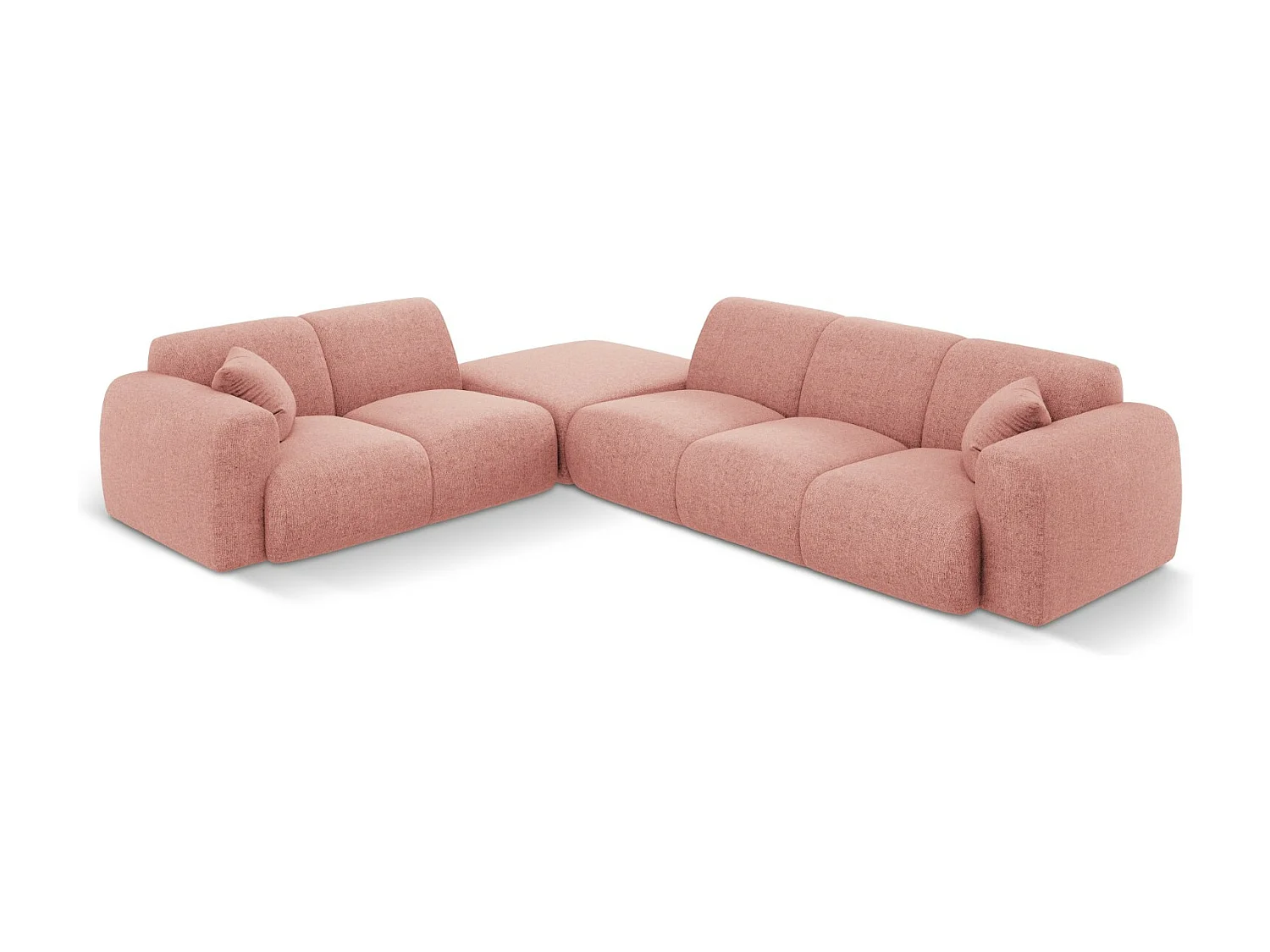 Cosmopolitan Design - Narożnik lewy, "Nolio" 4 miejsca szenil, róż - 315x250x72cm 3745105 - obrazek 1