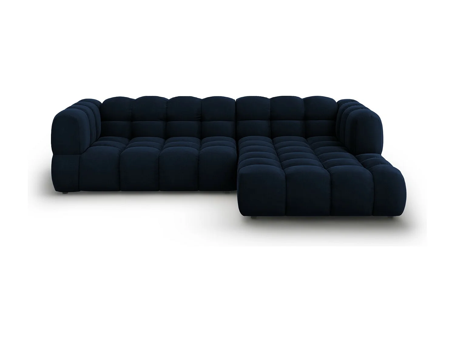 Cosmopolitan Design - Narożnik prawy panoramiczny, "Sky" 4 miejsca welur, błękit królewski - 272x162x75cm 3745139 - obrazek 1