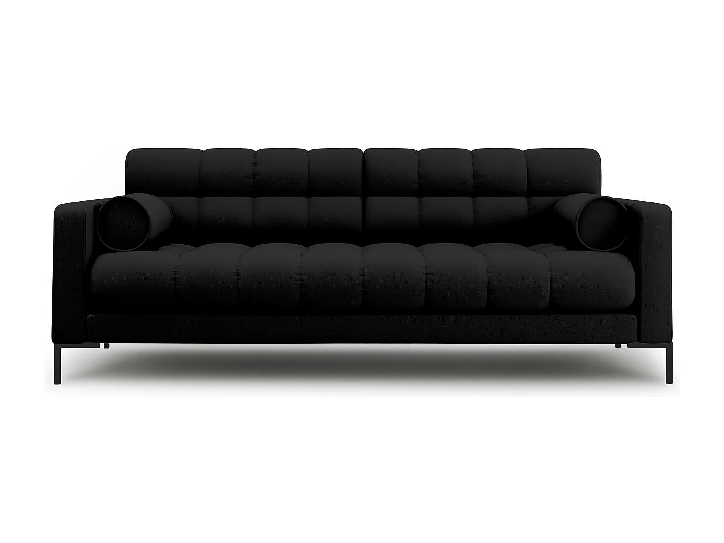 Cosmopolitan Design - Sofa, "Bali" 3 miejsca tkanina strukturalna, czarny - 177x92x75cm 3745180 - obrazek 1