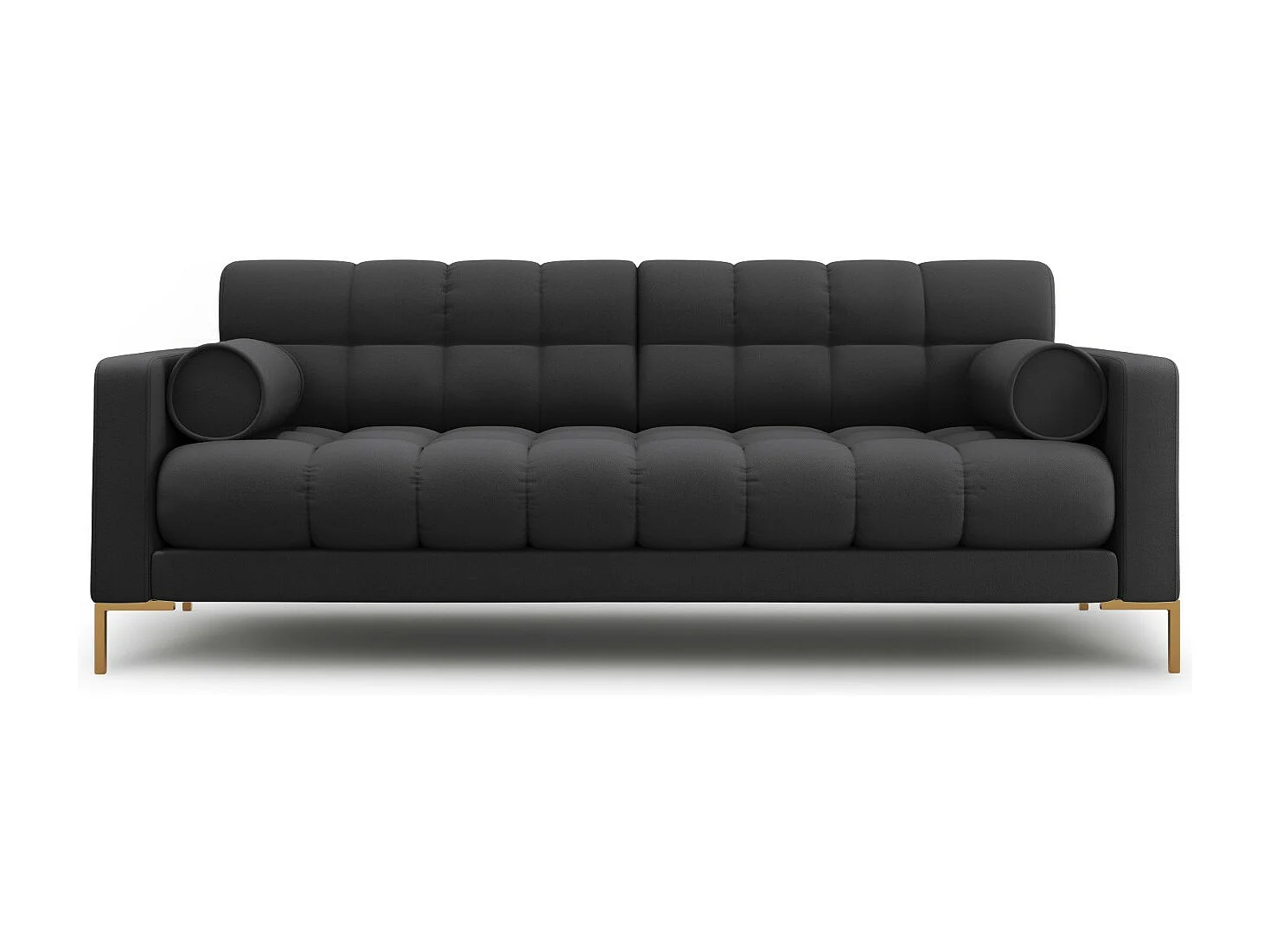 Cosmopolitan Design - Sofa, "Bali" 3 miejsca tkanina strukturalna, szary ciemny - 177x92x75cm 3745182 - obrazek 1