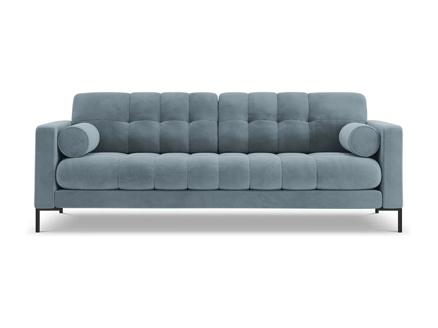 Cosmopolitan Design - Sofa, "Bali" 4 miejsca welur, niebieski jasny - 217x92x75cm 3745205 - obrazek 1