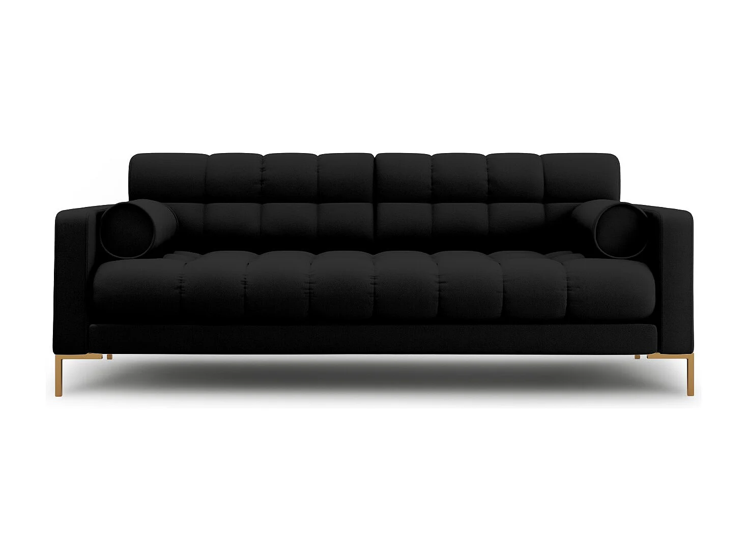 Cosmopolitan Design - Sofa, "Bali" 4 miejsca tkanina strukturalna, czarny - 217x92x75cm 3745226 - obrazek 1