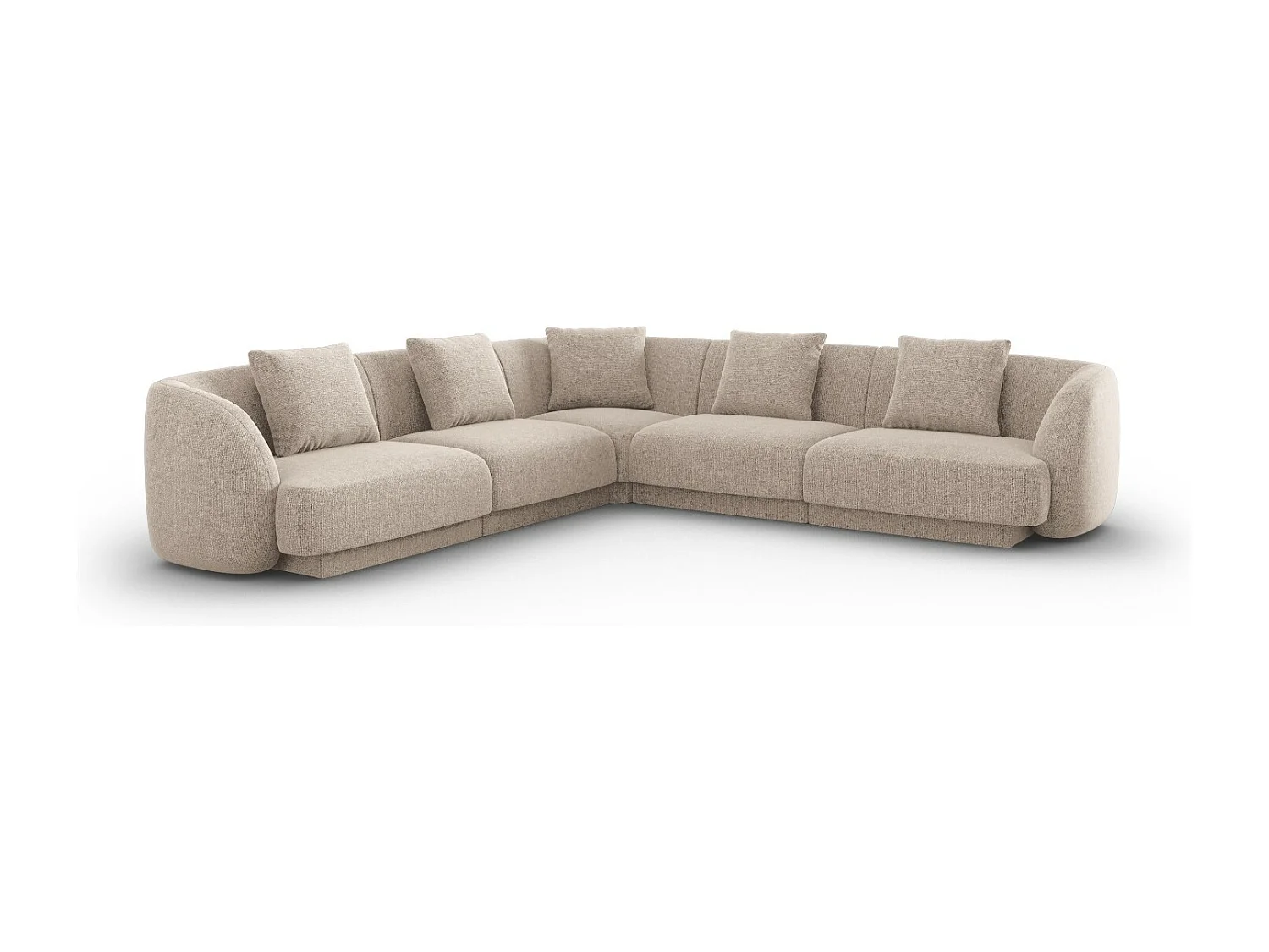 Cosmopolitan Design - Narożnik symetryczny, "Tulum" 5 miejsc szenil, beż - 255x255x70cm 3745231 - obrazek 1