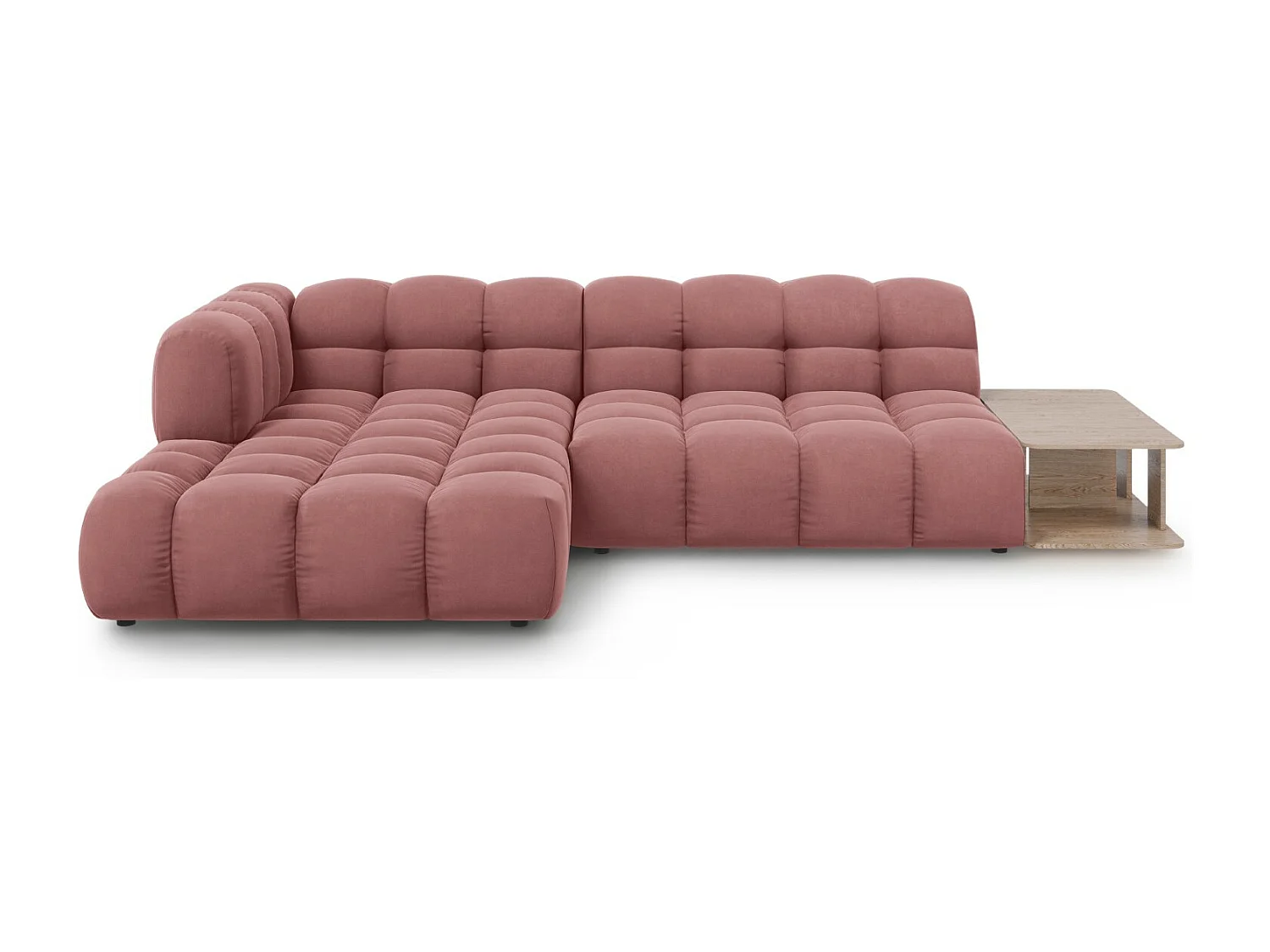 Cosmopolitan Design – Narożnik lewy panoramiczny, „Sky” 4 miejsca welur, łosoś – 297x162x75cm 3745241