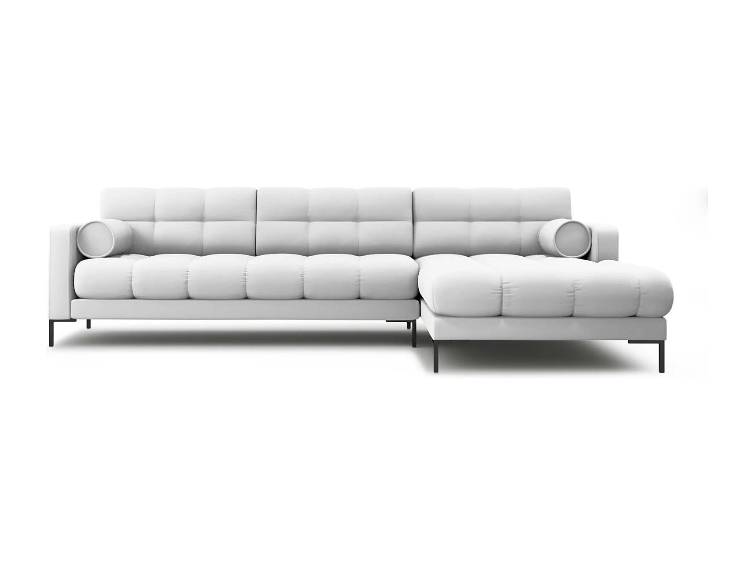 Cosmopolitan Design - Narożnik prawy, "Bali" 5 miejsc tkanina strukturalna, szary jasny - 293x185x75cm 3745245 - obrazek 1