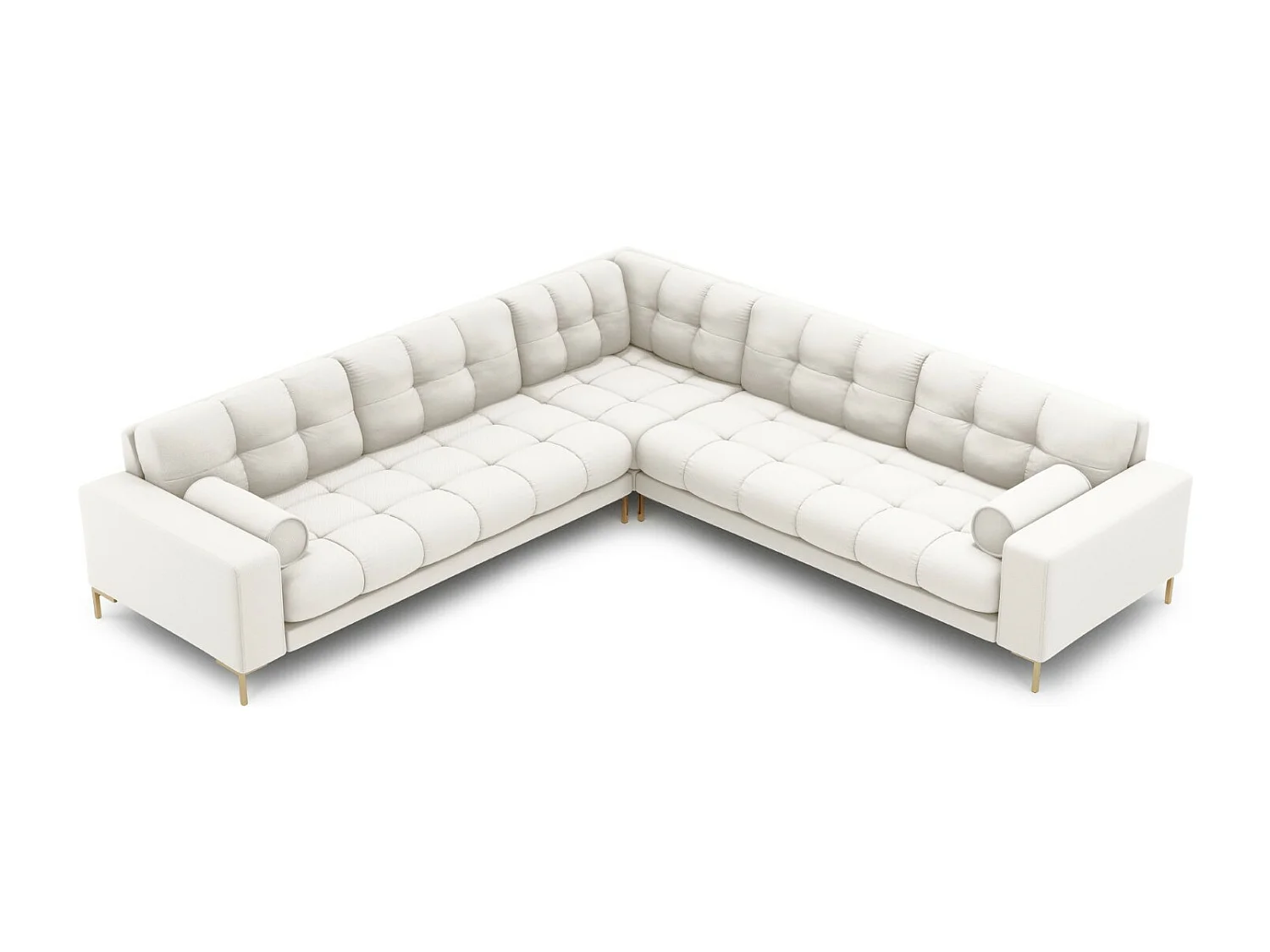 Cosmopolitan Design - Narożnik symetryczny, "Bali" 6 miejsc tkanina strukturalna, beż jasny - 256x256x75cm 3745277 - obrazek 1