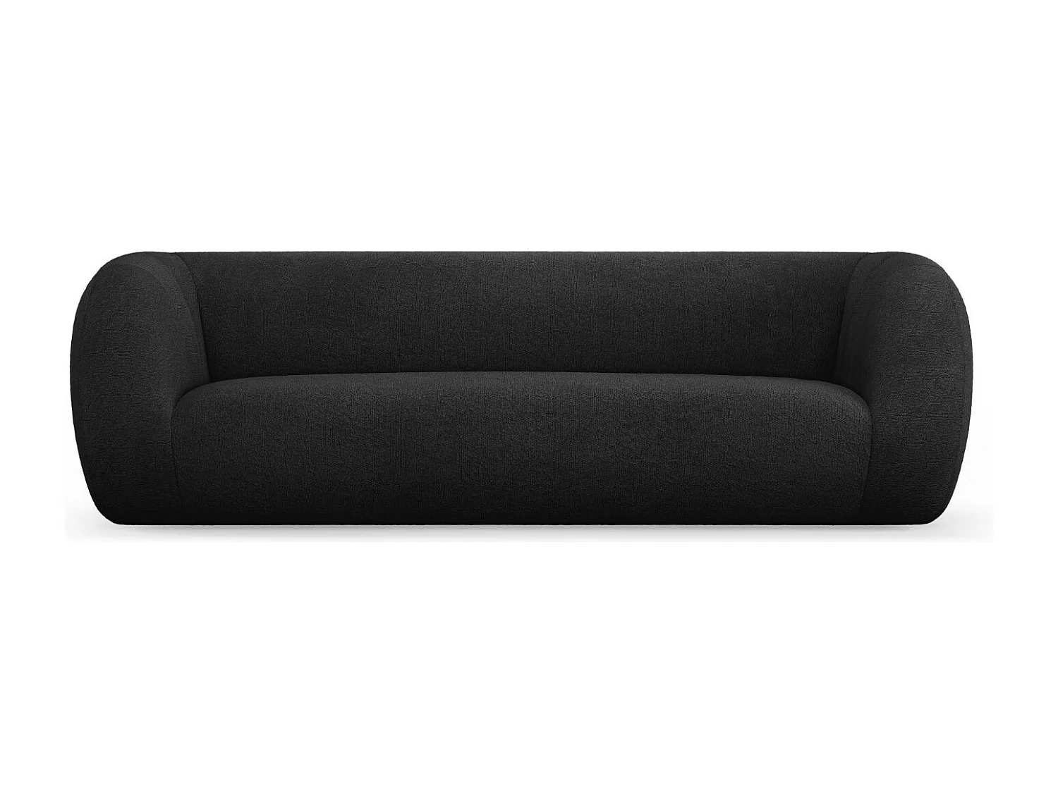 Cosmopolitan Design - Sofa, "Essen" 3 miejsca boucle, czarny - 230x95x86cm 3745284 - obrazek 1