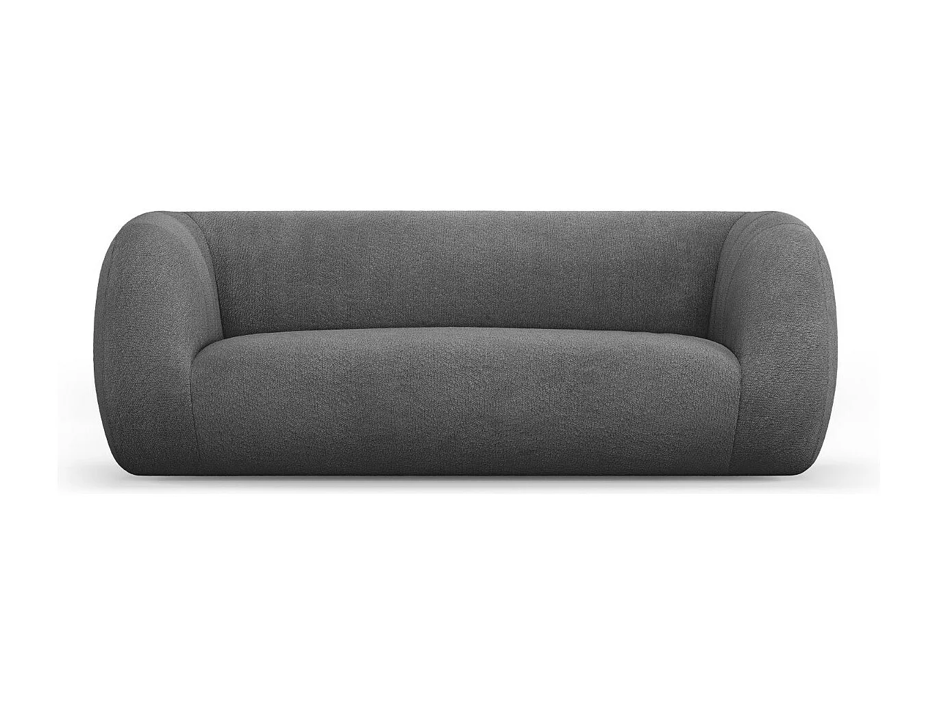 Cosmopolitan Design - Sofa, "Essen" 2 miejsca boucle, szary ciemny - 210x95x86cm 3745300 - obrazek 1