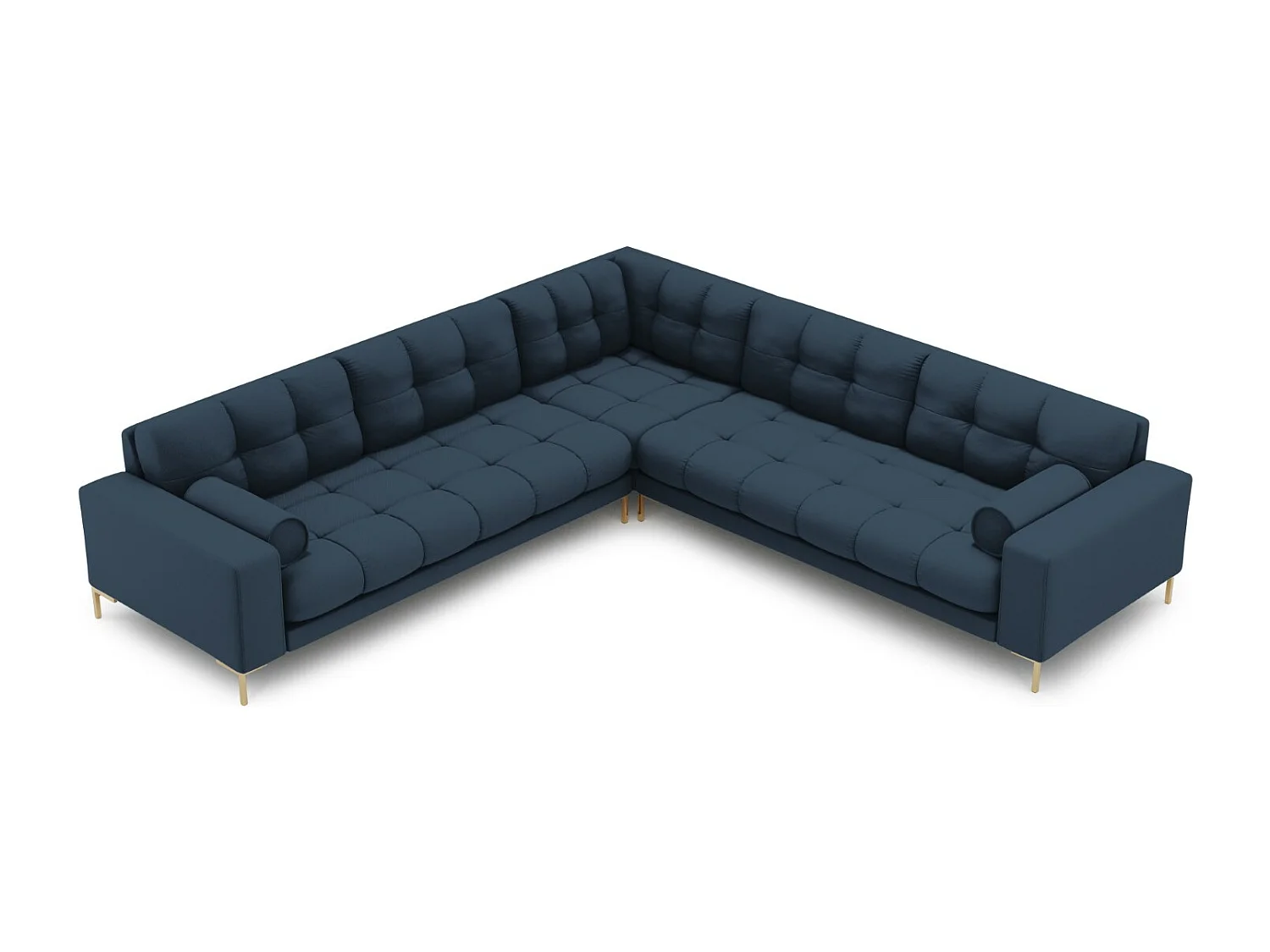 Cosmopolitan Design - Narożnik symetryczny, "Bali" 6 miejsc tkanina strukturalna, niebieski - 256x256x75cm 3745308 - obrazek 1