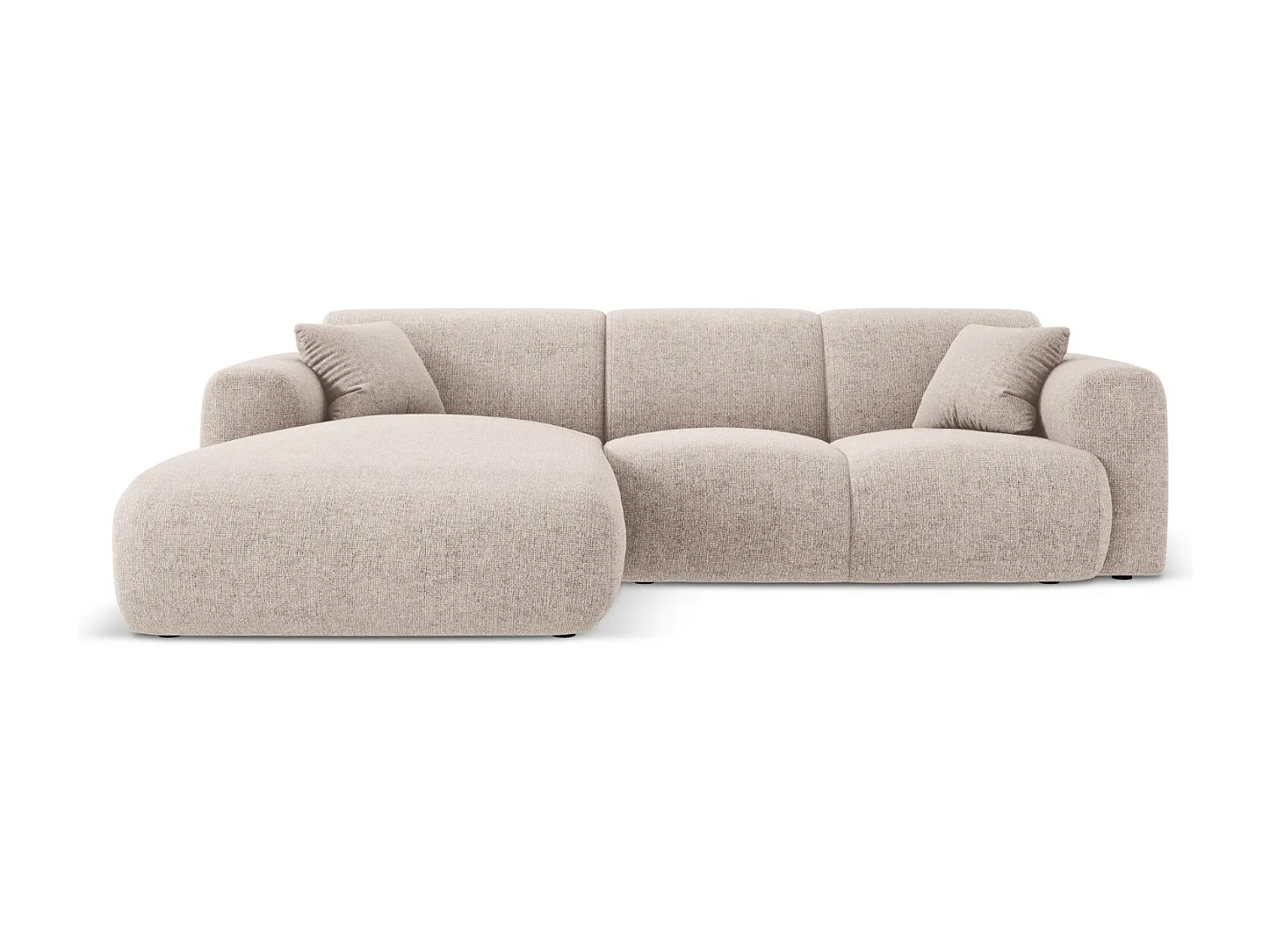 Cosmopolitan Design - Narożnik lewy, "Nolio" 4 miejsca szenil, beż - 260x170x72cm 3745410 - obrazek 1