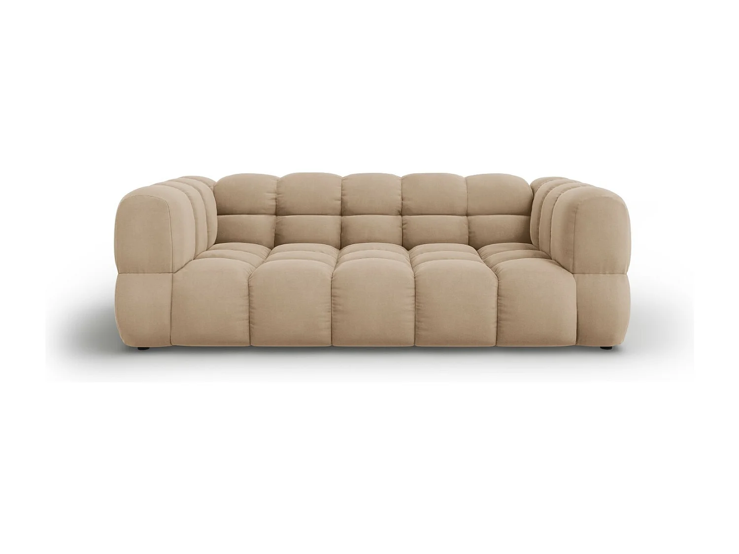 Cosmopolitan Design - Sofa, "Sky" 3 miejsca welur, piasek - 214x102x75cm 3745412 - obrazek 1