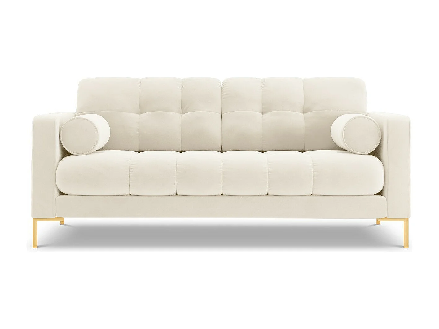 Cosmopolitan Design - Sofa, "Bali" 2 miejsca welur, beż jasny - 152x92x75cm 3745433 - obrazek 1