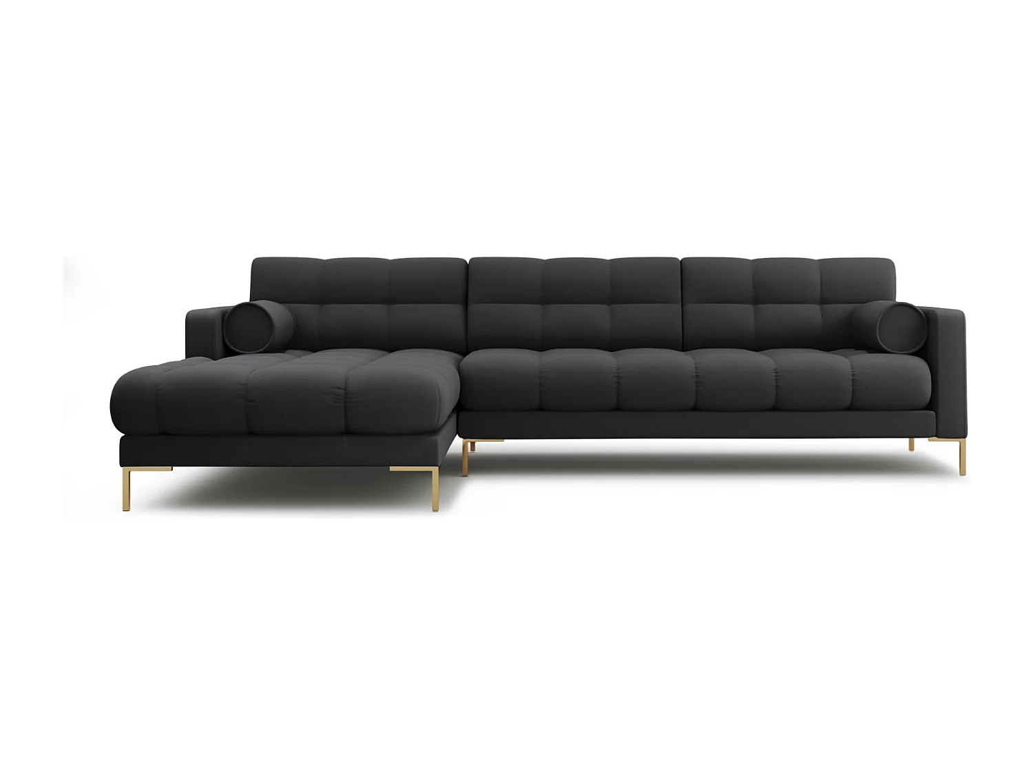 Cosmopolitan Design - Narożnik lewy, "Bali" 5 miejsc tkanina strukturalna, szary ciemny - 293x185x75cm 3745446 - obrazek 1