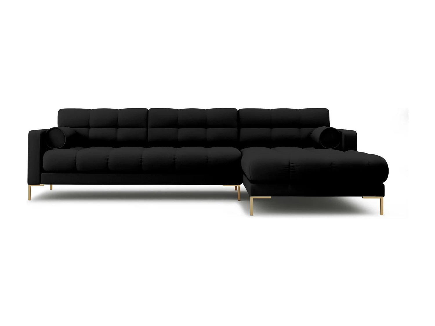 Cosmopolitan Design - Narożnik prawy, "Bali" 5 miejsc tkanina strukturalna, czarny - 293x185x75cm 3745489 - obrazek 1