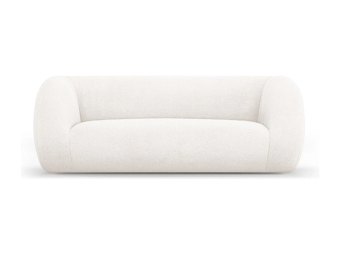 Cosmopolitan Design - Sofa, "Essen" 2 miejsca boucle, biały - 210x95x86cm 3745510 - obrazek 1